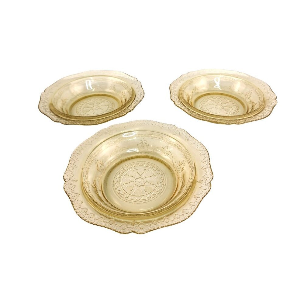 ✨Vintage Patrician Amber Depression Glass Cereal Bowl - Federal Glass Design Ele